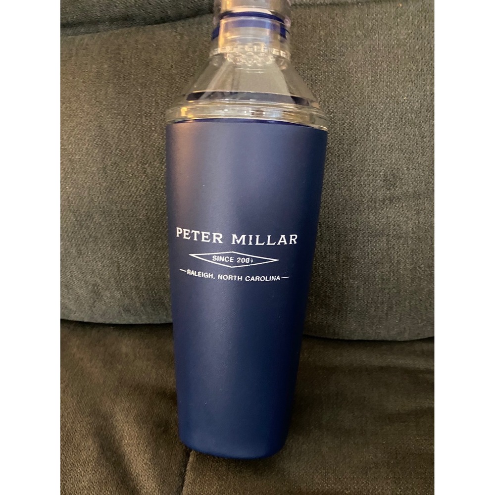 Peter Millar Cocktail Shaker Unisex OS Navy Blue Insulated Matte Barware Gift